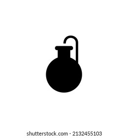 hand grenade black white vector illustration