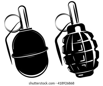 Hand grenade, bomb explosion, 