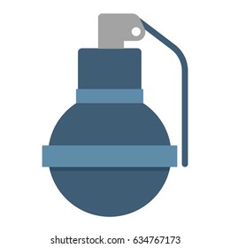 Hand grenade bomb explosion weapons vector illustration