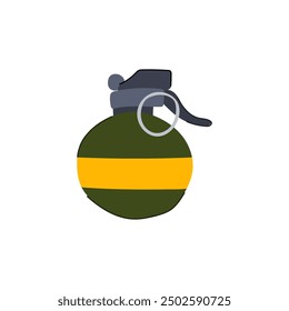 hand grenade cartoon. logo weapon, bomb war, skull throw hand grenade sign. isolated symbol vector illustration