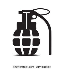 Hand grenade charities bomb icon | Black Vector illustration |