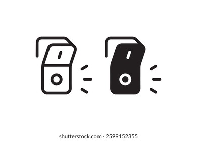 Hand grenade explosion danger icon set Vector