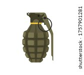 Hand grenade flat style isolated on white. weapon object concept vector for your design work, presentation, website or others.