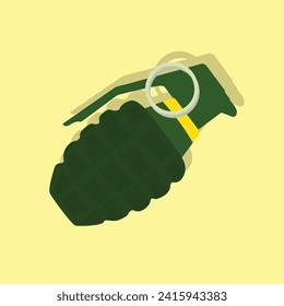 Hand grenade flat style isolated on white. weapon object concept vector for your design work, presentation, website or others.