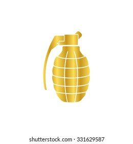 hand grenade - gold vector icon