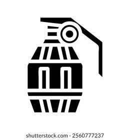 Hand grenade icon. Concept of danger, war, and conflict.