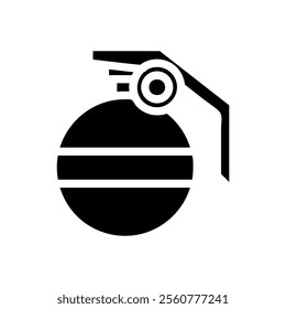 Hand grenade icon. Concept of danger, war, and conflict.