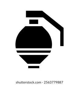 Hand grenade icon. Concept of war, conflict, and danger.
