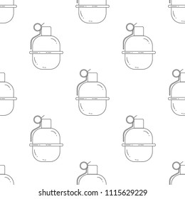 hand grenade icon. Element of army icon for mobile concept and web apps. Pattern repeat seamless hand grenade icon. Can be used for web and mobile. Premium icon on white background