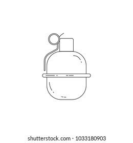hand grenade icon. Element of military icon for mobile concept and web apps. Thin line icon for website design and development, app development. Premium icon on white background
