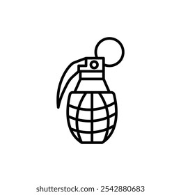 Hand grenade icon. filled and line stroke icons