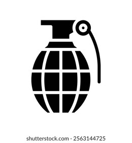 Hand grenade icon Isolated flat vector in outline