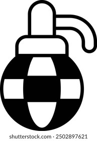a Hand grenade icon in line style