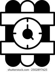 a Hand grenade icon in line style