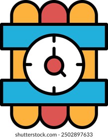 a Hand grenade icon in line style