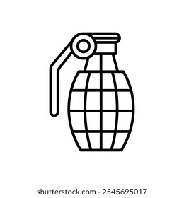 Icono de granada de mano logo signo conjunto Vector contorno
