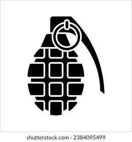 Hand grenade icon on light background. Ammo symbol. Soldier, war, weapon, battle, enemy. vector illustration on white background