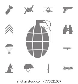Hand Grenade icon. Set of military elements icon. Quality graphic design collection army icons for websites, web design, mobile app on white background