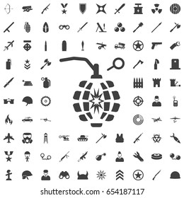 hand grenade icon. Set of weapon icons