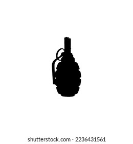 Hand grenade icon. Simple style no war poster background symbol. Hand grenade brand logo design element. Hand grenade t-shirt printing. vector for sticker.