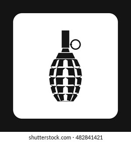 Hand grenade icon in simple style on a white background vector illustration