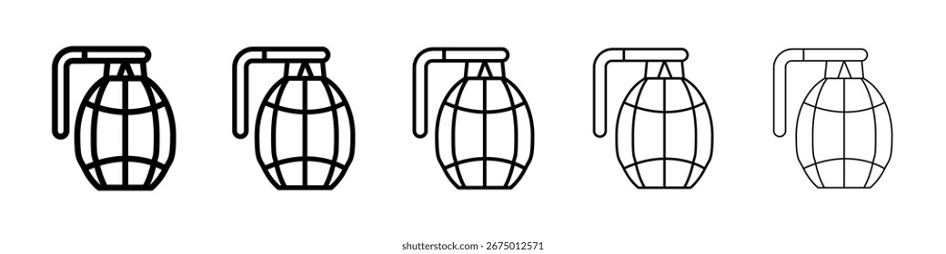 Icono de granada de mano Ilustración de Arte vectorial