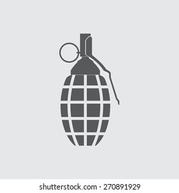 Hand grenade icon. Vector illustration.