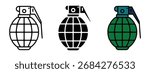 Hand grenade icon vector. military, gaming, security symbol. vector illustration.