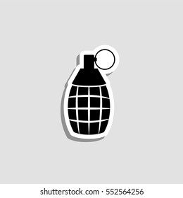Hand grenade  icon - vector  sticker
