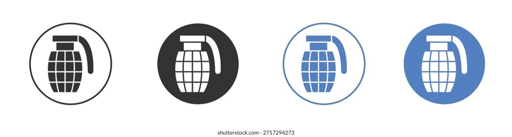 Handgranaten-Symbol für Webdesign. Pixel perfekte flache Symbole