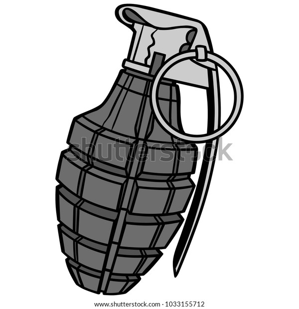 Hand Grenade Illustration Vector Cartoon Illustration Stock Vector ...