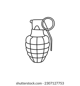 Logo creativo moderno de la línea de granadas de mano