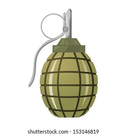 Hand grenade on a white background.