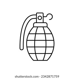 Icono vectorial de granada de mano que puede fácilmente modificar o editar

