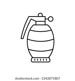 Icono vectorial de granada de mano que puede fácilmente modificar o editar

