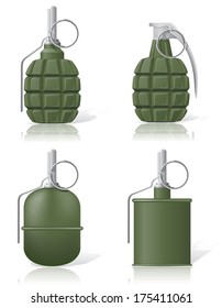 hand grenade vector illustration isolated on white background