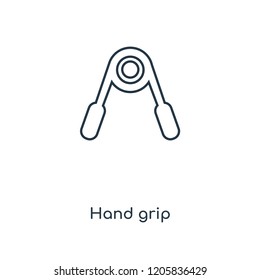 Hand grip concept line icon. Linear Hand grip concept outline symbol design. This simple element illustration can be used for web and mobile UI/UX.