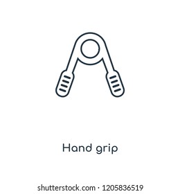 Hand grip concept line icon. Linear Hand grip concept outline symbol design. This simple element illustration can be used for web and mobile UI/UX.
