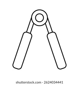 Hand grip expander flat linear icon editable stroke fitness and wellness vector image for gym branding fitness apps health related materials