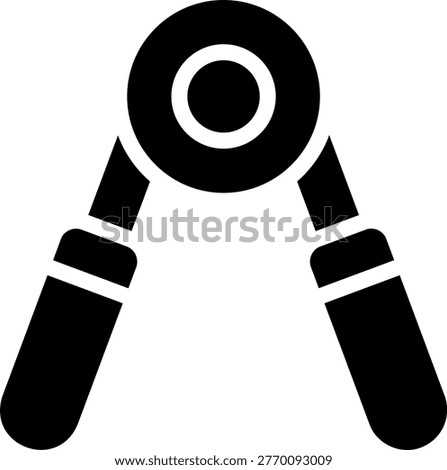 hand grip glyph icon illustration vector