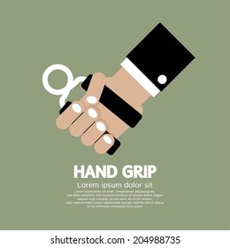 Hand Grip Graphic Vector Illustration