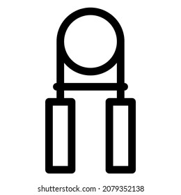 hand grip icon with black outline style
