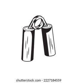 Icono de agarre manual. Vector de gimnasio y logotipos de fitness en fondo blanco