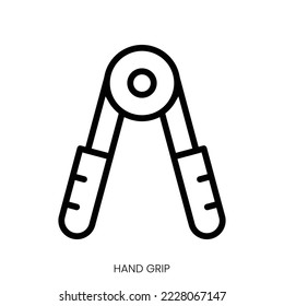 hand grip icon. Line Art Style Design Isolated On White Background