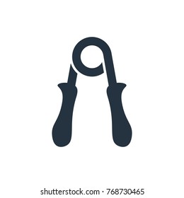 hand grip icon on white background, fitness, sport