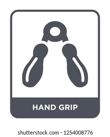 hand grip icon vector on white background, hand grip trendy filled icons from Gym equipment collection, hand grip simple element illustration
