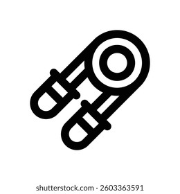 hand grip line icon. Clean and minimalist vector icon for websites, mobile apps, presentations, and logos. Fully scalable and customizable for any project.