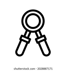 hand grip line icon illustration vector graphic