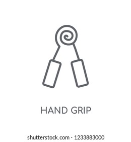 Hand grip linear icon. Modern outline Hand grip logo concept on white background from Gym and Fitness collection. Suitable for use on web apps, mobile apps and print media.