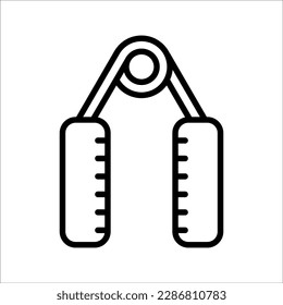 Hand Grip Outline Icon Vector Illustration, on a white background.